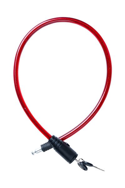 Go İthalat Medium Size Bike Lock with Key – Red Steel Body, Motorcycle Compatible Bike Lock
