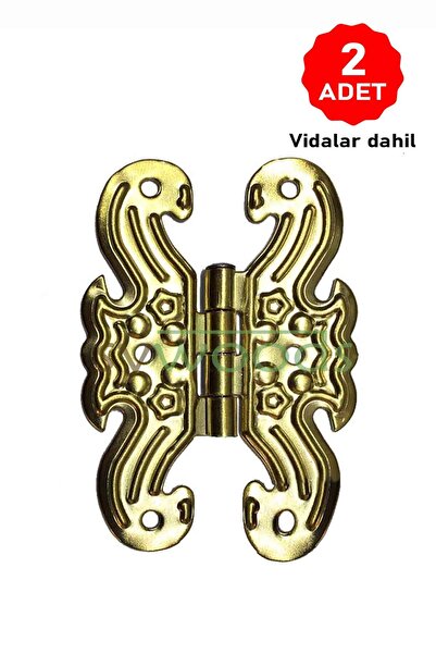 sywoods Büyük Kelebek Menteşe 2 Adet Sarı