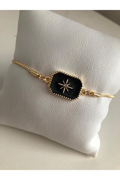 Judas Takı Gold Elevator Plate Pole Star Bracelet