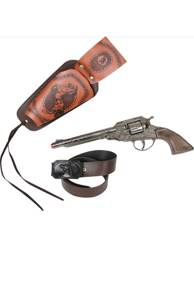 H.H.M ŞENVER TİCARET Metal Kovboy Tabanca Kılıflı Metal Kapsül Tabanca