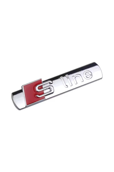 İKTUNING AUDI 3D Metal S Line Logo Amblemi Araba Çamurluk Rozeti ( 1 Adet)