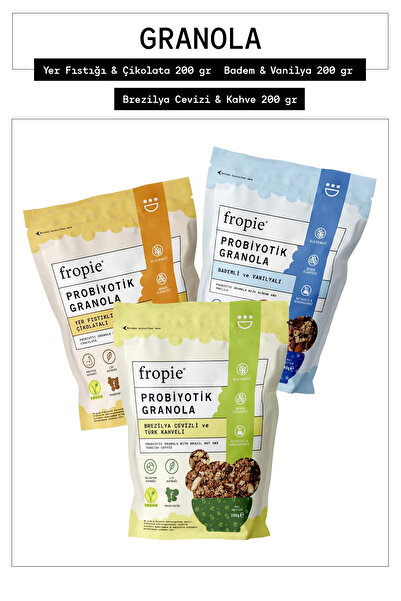 FROPİE Probiyotik Granola Tanışma Paketi 200gr X 3