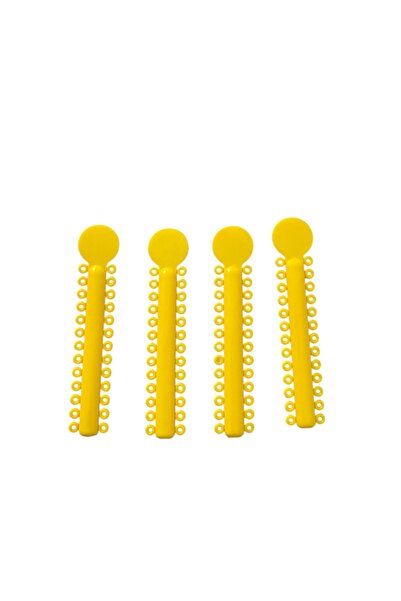 First Class Elastik Ligatür Lastiği Sarı Renk 2 Adet Çubuk (26 HALKA)