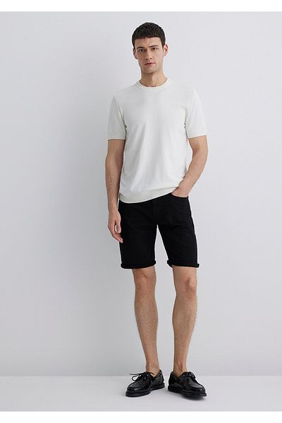 Mavi Czarne spodenki jeansowe Brian Comfort -0418423313