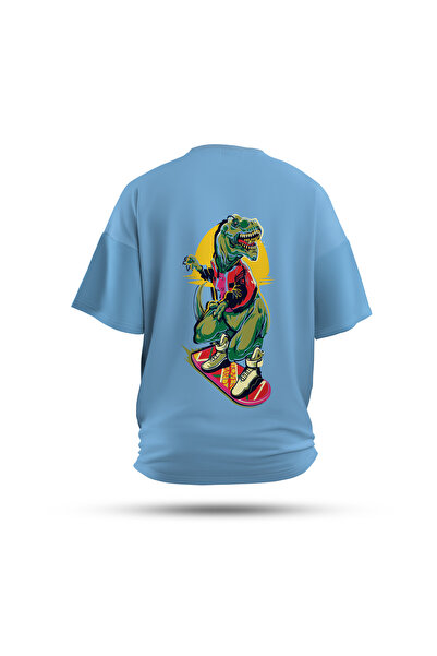 Zestia تي شيرت للجنسين، طباعة خلفية على شكل ديناصور حيوانات، عادي، 100% قطن، ...