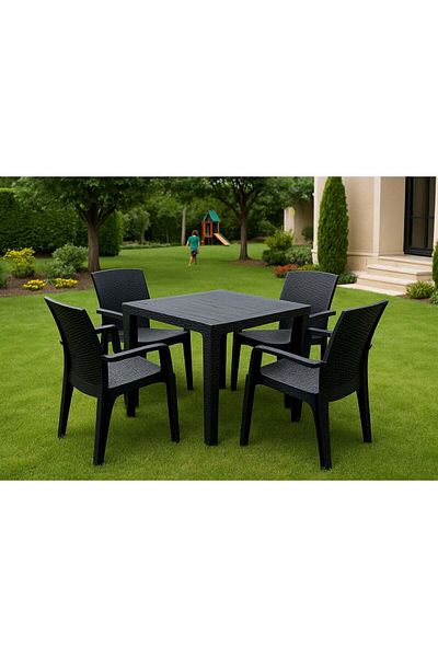 ALMUFARREJ Dining Table for Kitchen and Open Atmosphere Made of Durable Plastic 80 cm Without Chairs