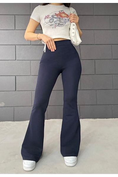 Reina Miller Women's Spanish Leg Crepe High Waist Lycra Tightening Leggings Trousers