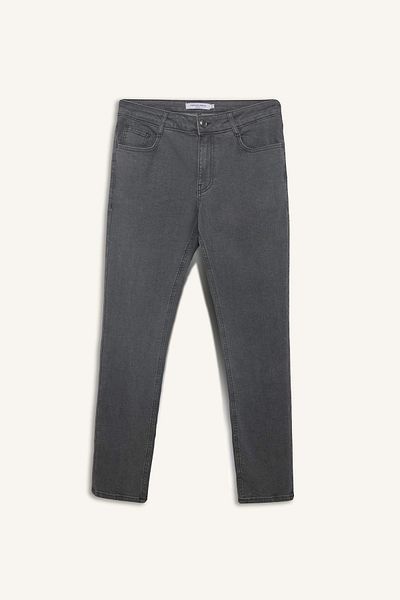 DeFacto E7440 Gray Pedro Slim Fit Slim Fit Normal Waist Slim Leg Jean Trousers