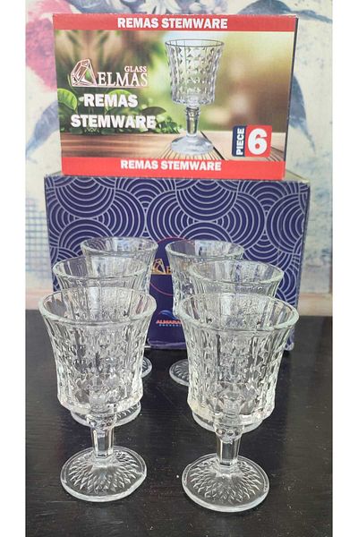 ORTAKÖY CENNETİ Coffee Side Glass 6 Pieces Crystallized 6 Pieces 60 Cc Volume 10 cm Height 6 cm Mouth Width