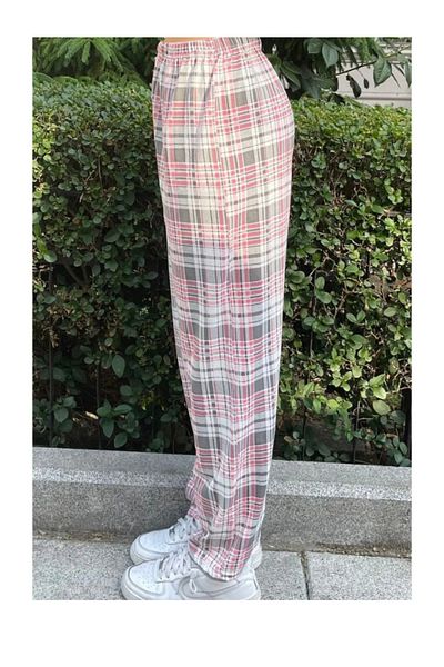 FAMES PİJAMA Plaid Pajama Bottoms