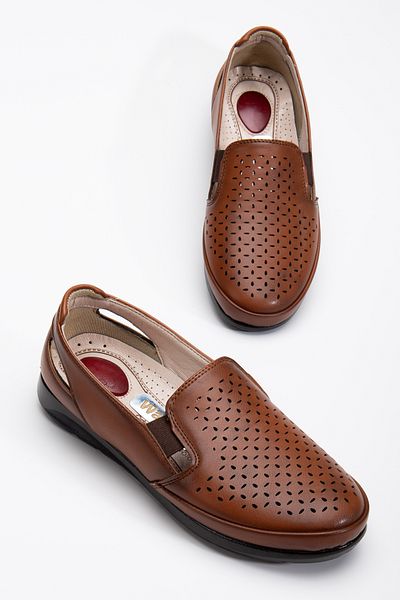 Waresta Daily Summer Orthopedic Low Sole Women's Shoes Large Size Daily Leather Mother Shoes Wrs405