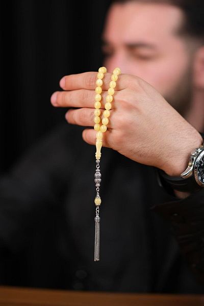 dergah tesbih Master Workmanship Kaliningrad Drop Amber Silver Design