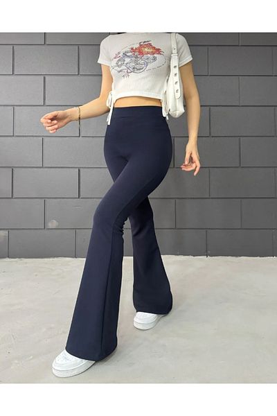 Reina Miller Women's Spanish Leg Crepe High Waist Lycra Tightening Leggings Trousers