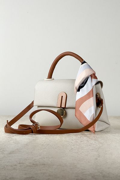 DSN Elegant Buckle Cover Women's Hand and Shoulder Bag - Adjustable Strap