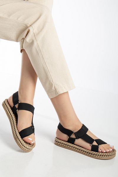 Waresta Straw Sole Elastic High Sole Flexible Sandals