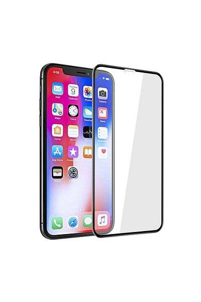 REDz Accessories Folie de protecție pentru iPhone X/xs 5d, folie de sticlă securizată neagră 5d, ecran complet, sticlă securizată