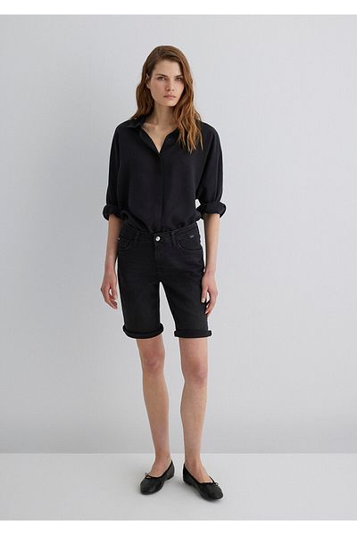 Mavi Alexis Casual Vintage Anthrazit Jean Shorts 1441524752