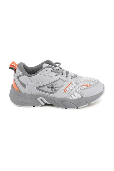Calvin Klein Šedé sportovní tenisky – dámské šněrovací tenisky s logem značky Yw0yw00944-0ım