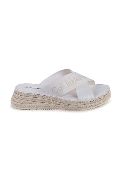 Calvin Klein Άνετη σόλα Λευκές Γυναικείες Παντόφλες - YW0YW01364-0K4