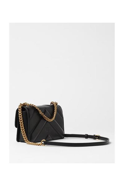 PİNKO Pinko gesteppte Tasche aus echtem Leder mit verstellbarem Kettenriemen 104550   A26Z Z99Q