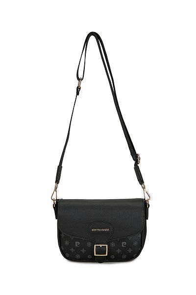 Pierre Cardin Μαύρη γυναικεία τσάντα χιαστί 05pc24k828