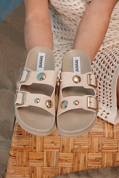 Beyond Women's Beige Vitali Slippers 3cm Byndvtl01