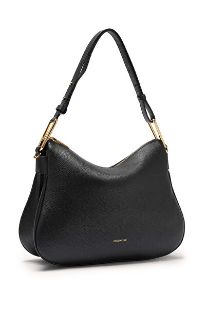 Coccinelle Egyszínű válltáska logóval, cipzárral nőknek