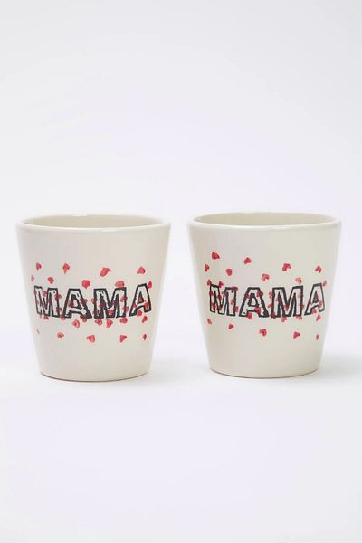 Trendyol Collection Set of 2 Food Written Handleless Mug Tphss25Up00006