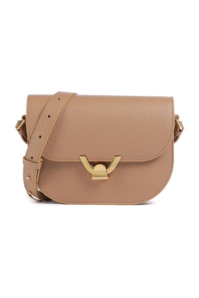 Coccinelle HANDBAG, WOMEN'S, ONE HANDLE, SOLID COLOR, PRINTED LOGO, HOOK CLOSURE