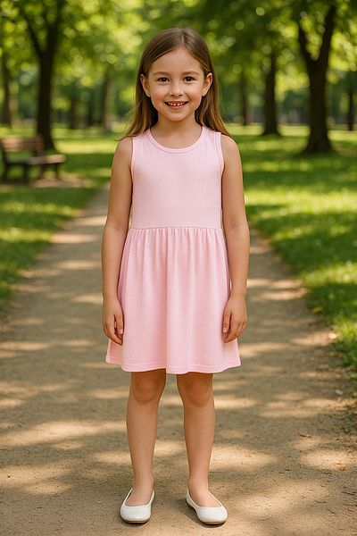 TRENDYOLKIDS Ροζ Πλεκτό Φόρεμα Tie-dye TKDSS25EL00014