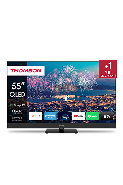 THOMSON 55QG6C14 55 inç 139 Ekran Uydu Alıcılı Ultra HD 4K Google Smart QLED Plus TV