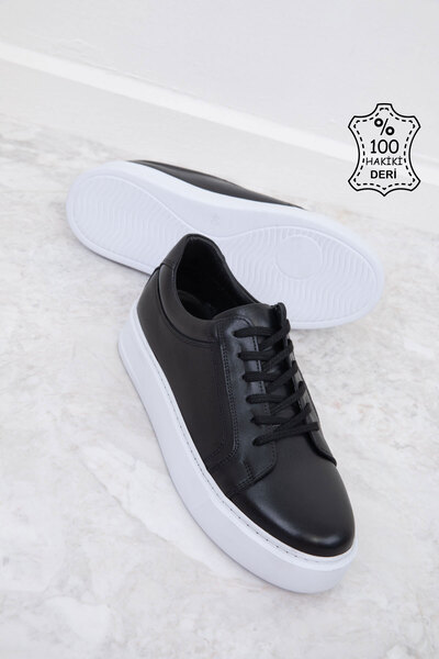 SOHO Czarne matowe oryginalne skórzane trampki męskie 20104