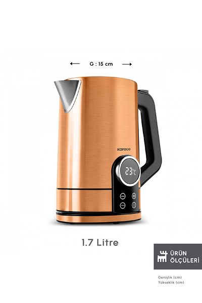 Karaca Bronze 1.7 Liter Inox Water Heater - Series 2303