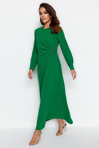Trendyol Modest Πράσινα αξεσουάρ Λεπτομερή υφάσματα Aerobin TCTAW24EB00067