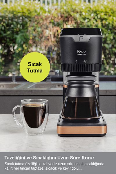 Fakir Aroma Gourmet Filter Coffee Machine Black Copper