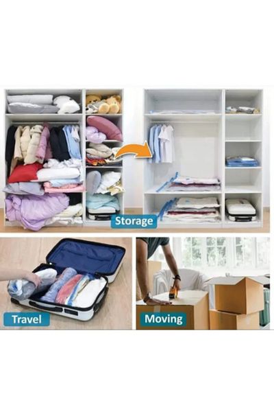 NESTA HOME Pro Pratic 4-Piece Gold Set Vacuum Bag Vacuum Bag, Bag, Organizer Storage