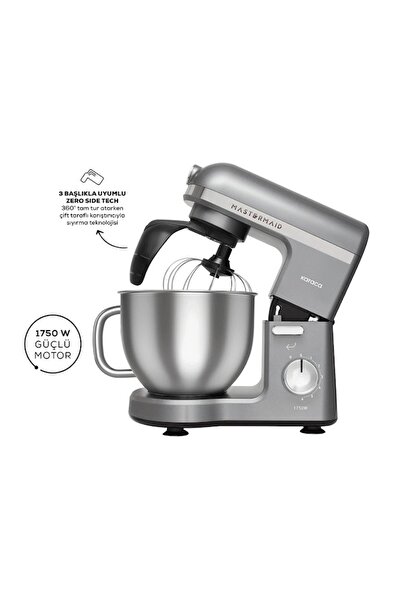 Karaca Mastermaid Chef Pro Çift Kollu Stand Mikser Galaxy Grey 1750 W