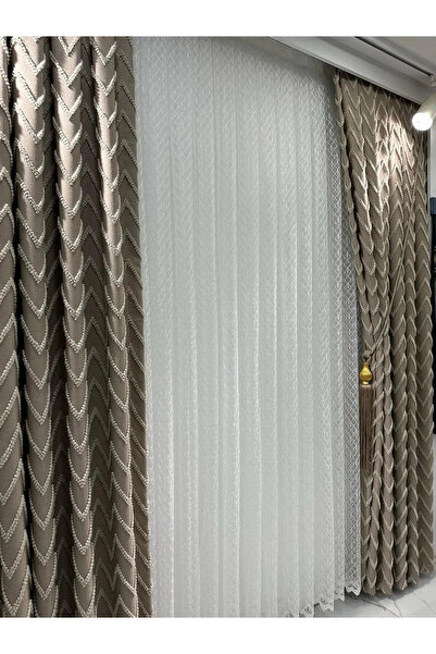 BEAUTİFULL ستارة تول منقوشة قماش مطرز 1/3 أنبوب مطوي كثيف مطوي لا تريد أن تكو...