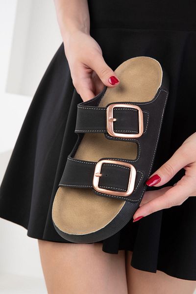 SOHO Black Women's Slippers 20607