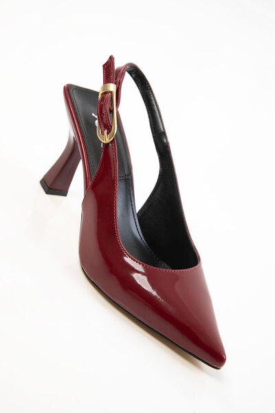 SOHO Claret Red Patent Leather Women's Classic Heeled Shoes 20596