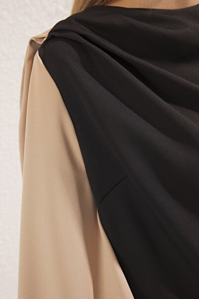 Trendyol Modest Βραδινό φόρεμα με λεπτομέρεια από σάλι βιζόν TCTSS25DB00002