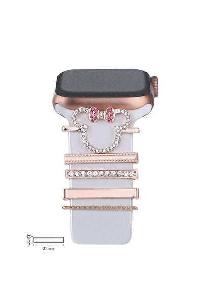Grc Accessory Apple Watch Uyumlu Akıllı Saat Kordon Süsü Mickey Charm Kayış A...