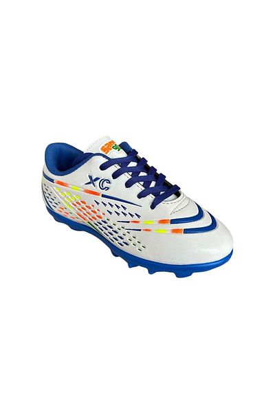 Liger White and Blue Children's Football Boots - Football Shoes