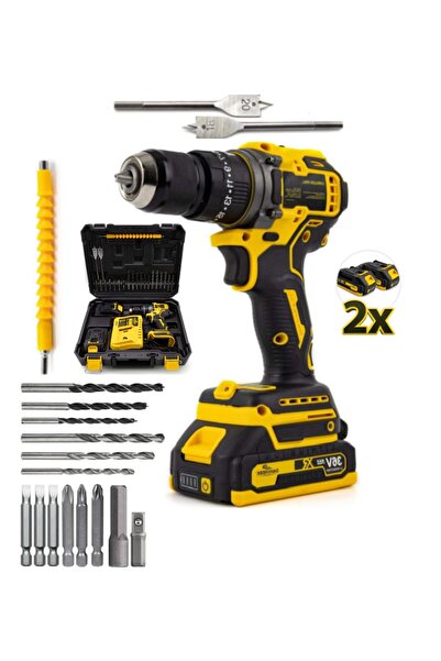 BRANZEG Setli Darbeli 10mm Yellow Kömürsüz Vidalama Matkap