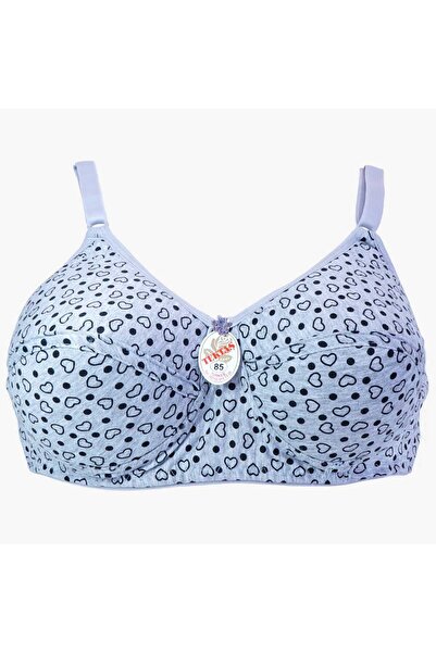 Tektaş (3 Pcs) Combed Hollow Wireless Sponge Patterned Mother Bra