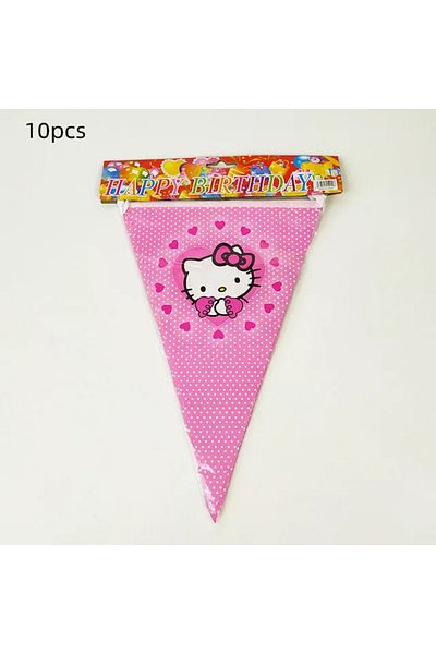 Choice Other pennant-10pcs Cute Cartoon Kitty Cat Balloons Set First 5th 6th Birthday Decoration Baby Showe
