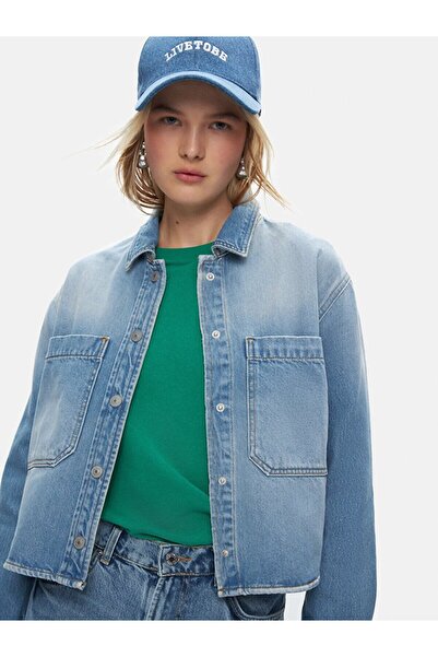 Ltb Peta Crop Jean Gömlek