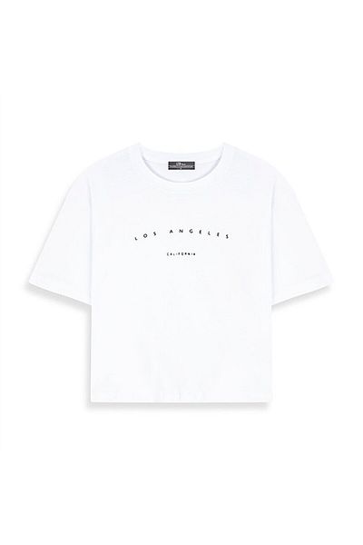 Ltb Tricou Crop alb