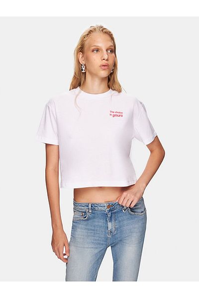 Ltb Tricou Crop alb