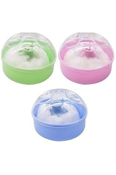 Goishtrie عبوة بودرة سفر خفيفة الوزن وناعمة بتصميم قابل لإعادة التعبئة (عبوة من 3 قطع).